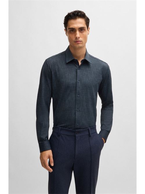 Shirt in printed stretch fabric BOSS | 50527709 P-ROAN-KENT-233.404